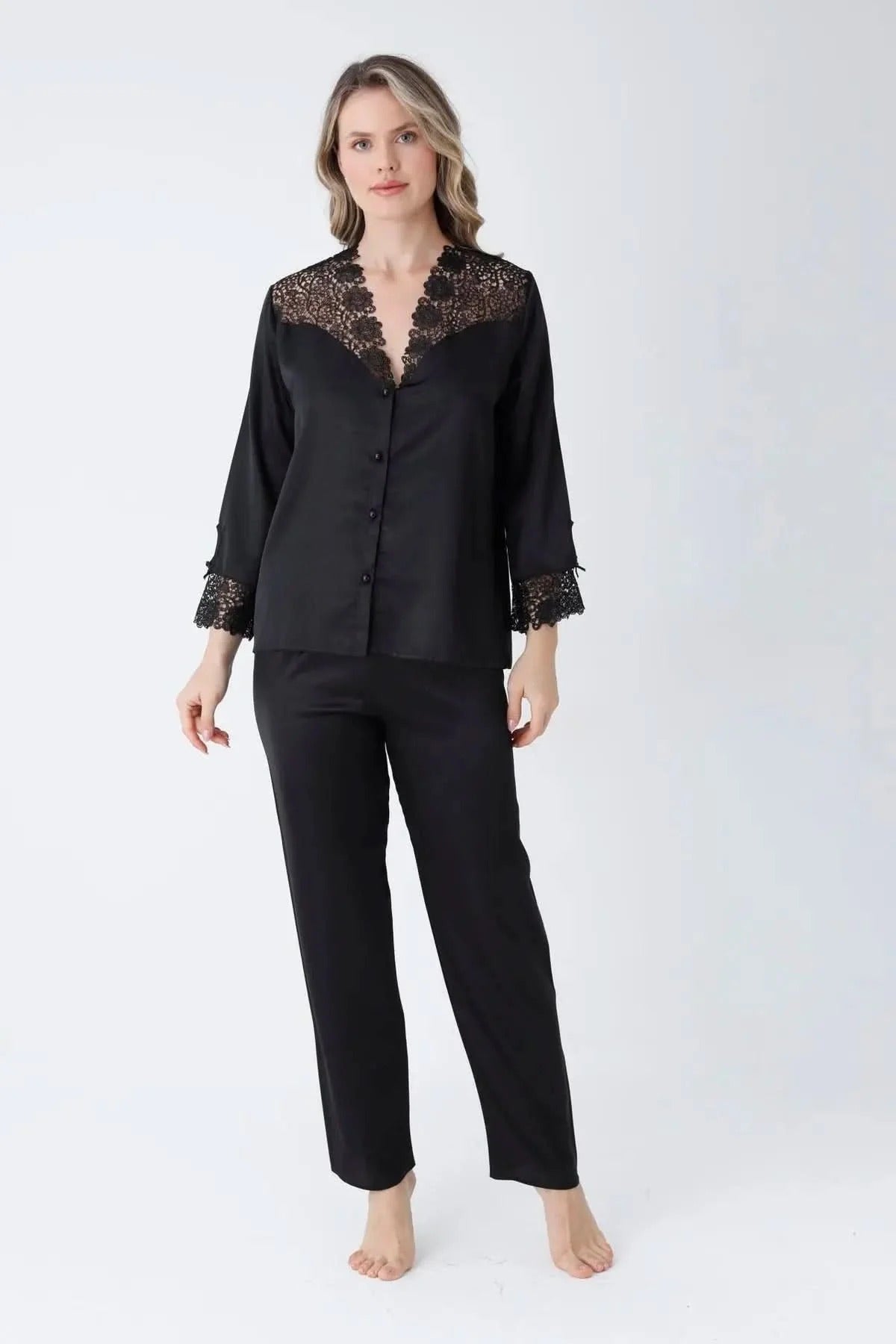 “2 PCS Elegant Bridal Nighty Set – Luxury Soft Sleepwear for Women”