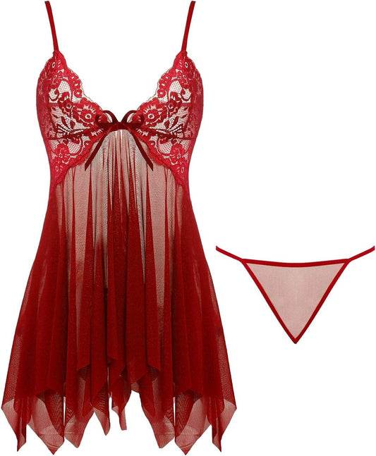 Joyaria Lace Babydoll Lingerie for Women